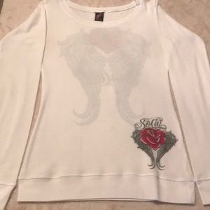 Long sleeved white SoCal T-shirt